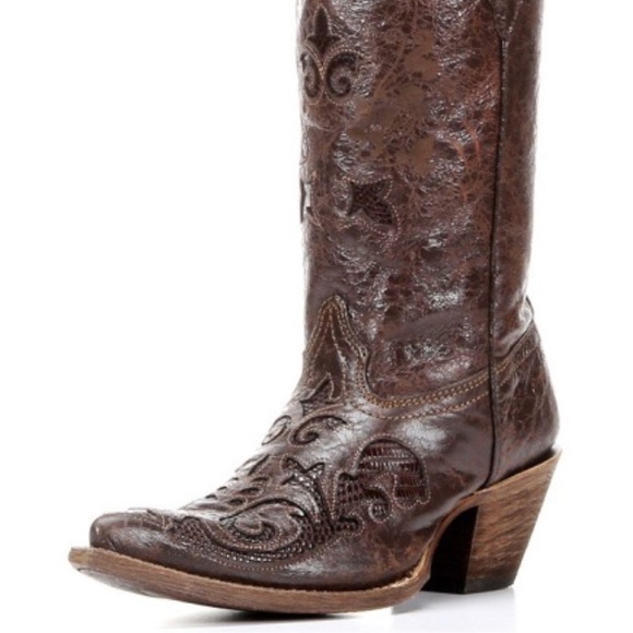 Women’s Corral Chocolate Cowboy Boots - Picture 1 of 4